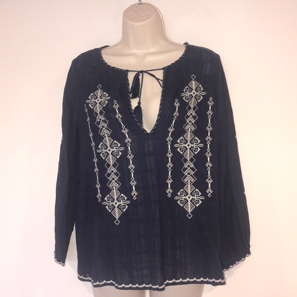 Joie Embroidered Peasant Blouse - Picture 2 of 4
